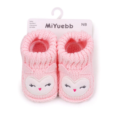 Picture of Wool Knit Baby Shoes Cartoon Animal Pattern Newborn Baby Boys and Girls Warm-Blue