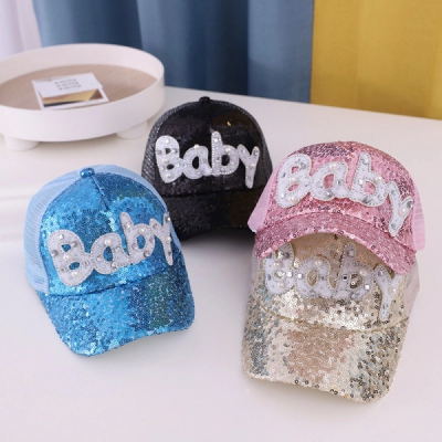 Picture of Girls kids fashion cap-Golden