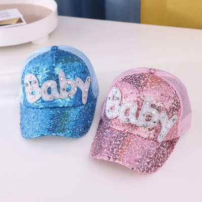 Picture of Girls kids fashion cap-Golden