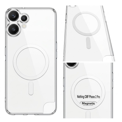 Picture of For Nothing CMF Phone 2 Pro Anti Yellow Phone Case Magsafe Clear Case Animation Magnetic Suffering Mobile Transparent Phone Back Cover