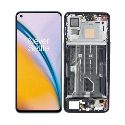 Picture of LCD Display+Touch Trendy Screen Digitizer Assembly Replacement For Oneplus Nord 2 5G Frame Black