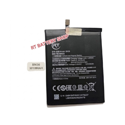 Picture of MP/RT - BN36 2910mAh Replacement Battery For Xiaomi Mi 6X Mi A2 Mobile Phone Battery