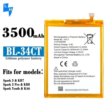 Picture of Tecno Camon-iSky3 / Tecno Camon-i4 Phone Batteries For BL-34CT Replacement Phone Battery