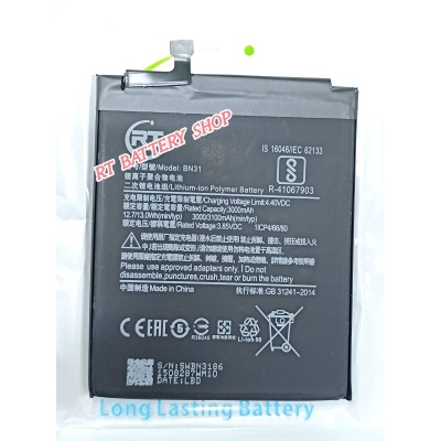 Picture of BN31 Phone Battery For Xiaomi Mi 5X / Redmi Note 5A Prime / Mi A1 / Mi Y1 Lite / Redmi S2 Mobile Phone Replacement Batteries