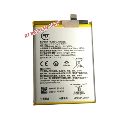 Picture of RT - BLP729 / BLP727 For Realme 5 5i 5s 6i C3 C11 C11(2021) C20 C20A C21 C21Y C25Y Narzo 10A 20A 50i Realme V3 Q2i  10s 5G Oppo A11 A11x A5(2020) A9 (2020) - 5000mAh Replacement Mobile Phone Battery