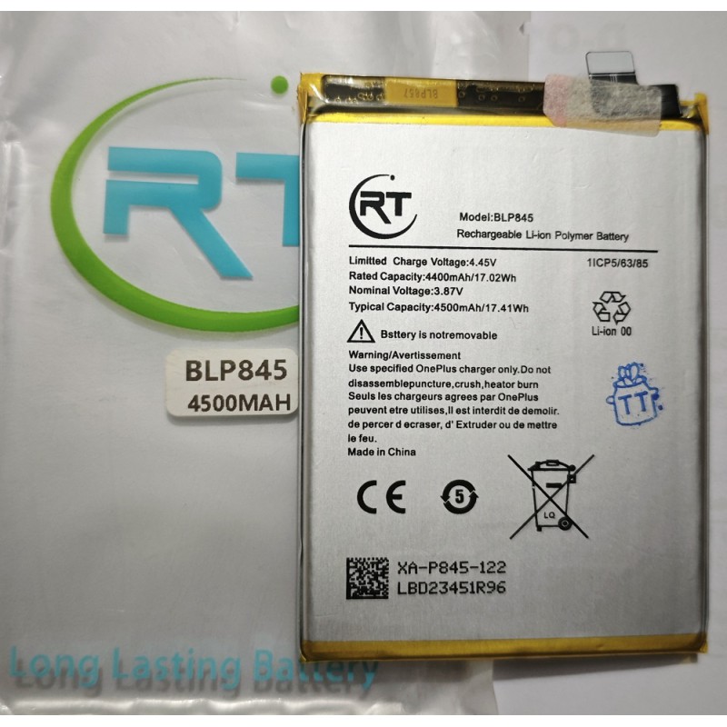 Picture of RT - BLP845 Phone Battery For OnePlus Nord CE 5G Replacement Phone Battery - 4500mAh