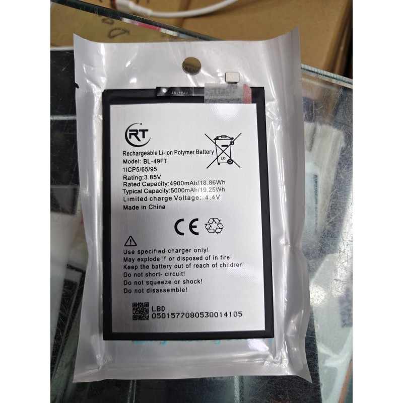 Picture of Tecno Spark 4 / Spark 5 / Spark 5 Pro / Spark 7 Pro / Spark 8 / Spark 8c / Spark 9T / Infinix Hot 8 / Hot 9 / Hot 9 Pro / Hot 8 Lite / Hot 10 Lite / Smart 5 / Smart 5 / Hot 12i / Hot 30i - BL-49FT / BL-49FI - 5000mAh Replacement Mobile Phone Battery