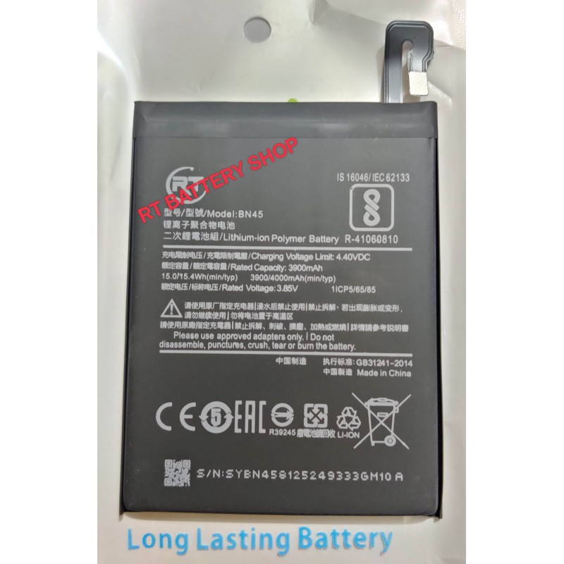 Picture of RT - BN48/45 Phone Battery For Redmi Note 6 Pro Mobile Phone Replacement Battery