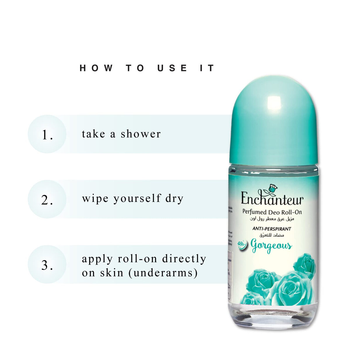 Picture of Enchanteur Roll On Deodorant Gorgeous - 50ml