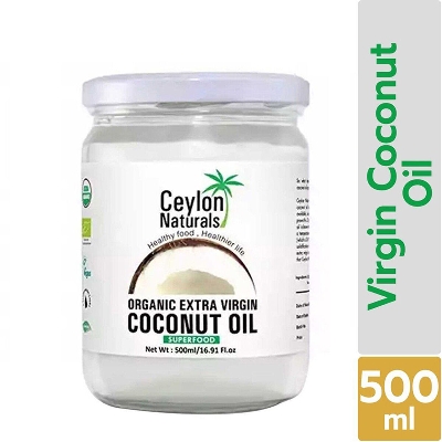 Picture of Ceylon Naturals Organic Extra Virgin Coconut Oil 500ml - Pure, Cold-Pressed, No Additives, Vegan, Healthier Choice