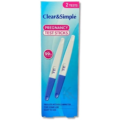 Picture of Clear & Simple Pregnancy Test Sticks 2 Tests