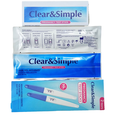 Picture of Clear & Simple Pregnancy Test Sticks 2 Tests