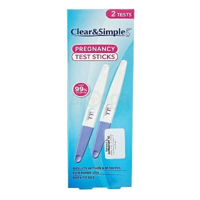 Picture of Clear & Simple Pregnancy Test Sticks 2 Tests