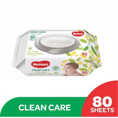 Picture of Huggies Clean Care Baby Wipes 80pcs