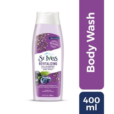 Picture of St. Ives Revitalizing Acai, Blueberry & Chia Seed Oil Body Wash - 400ml