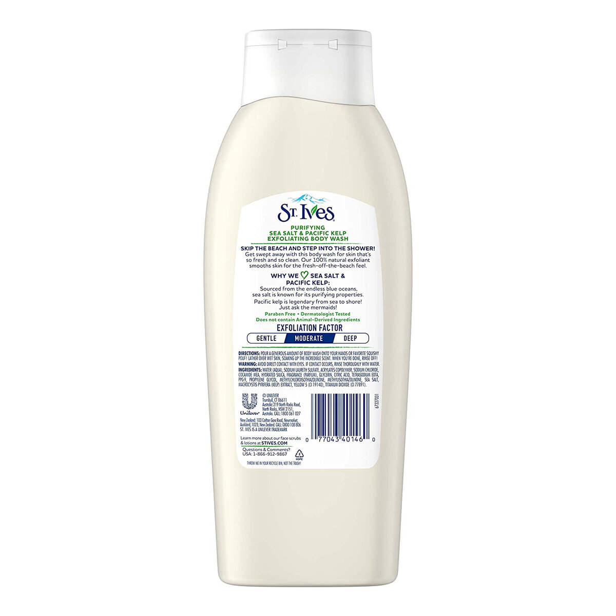Picture of St. Ives Purifying Sea Salt & Pacific Kelp Body Wash 400ml