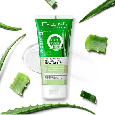 Picture of EVELINE Facemed+ Moisturising And Soothing Facial Wash Gel With Aloe Vera - 150ml