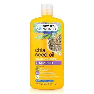 Picture of Natural World Chia Seed Oil Volume & Shine Shampoo 500ml