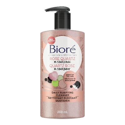 Picture of Biore Rose & Charcoal Daily Purifying Cleanser - 200ml