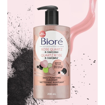 Picture of Biore Rose & Charcoal Daily Purifying Cleanser - 200ml