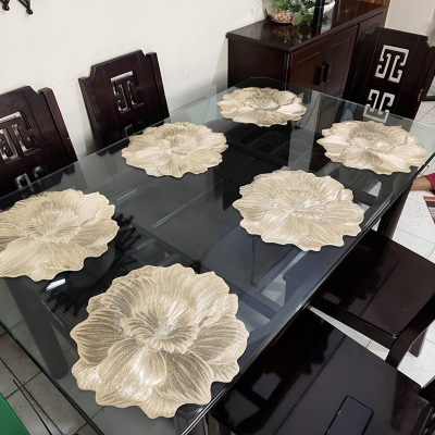 Picture of 6 Pcs Placemat Fashion PVC Dining Table Mat Plate Pads