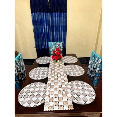 Picture of 6 pc mat 1 pc runner Dining Mat (7pc set)
