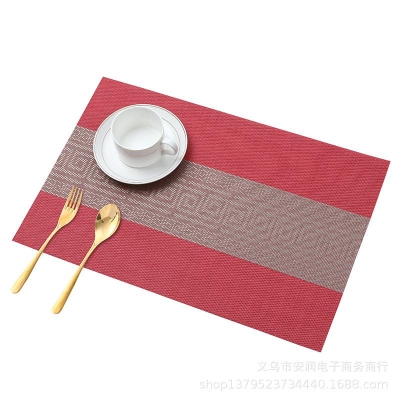 Picture of Plastic Placemats Set of 7pc set Washable Heat Resistant Non-Slip Elegant Durable Kitchen Dining PVC