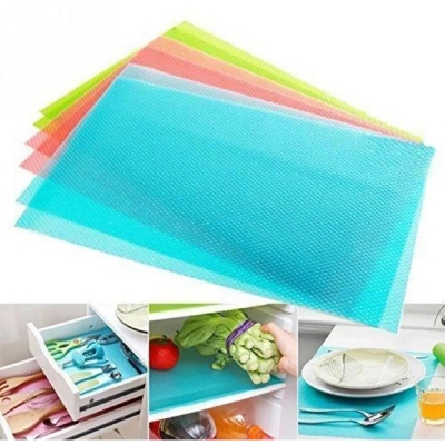 Picture of Easy Clean Kitchen Cabinet Pad Refrigerator Anti Slip Fridge Liner Mat - 3 Pieces