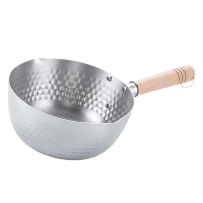 Picture of Stainless Steel Saucepan Baby Food Pot Portable Stainless Steel Flat Pan Cooking Pot for Hiking Restaurant Kitchen,