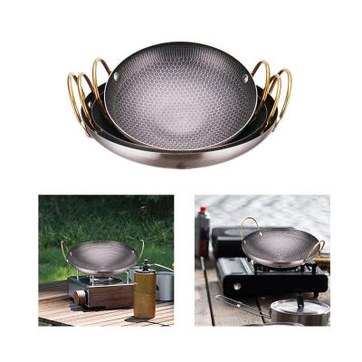 Picture of Honeycomb Wok/kadai Good Quality Coating Pots And Pans Stainless Steel Honeycomb Frying pan 28cm