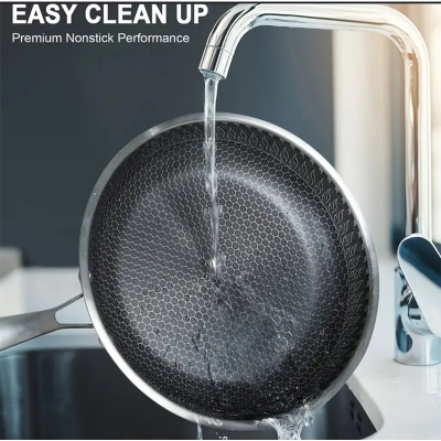 Picture of 1pc Stainless Steel Non-stick Pan