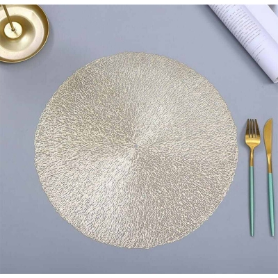 Picture of 6 pc Golden And Silver Dining Table Placemat - Washable Table Mats