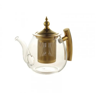 Picture of Glass Teapot 1200ml with Removable Infuser, Stovetop Safe Tea Kettle, Blooming and Loose Leaf Tea Maker Set