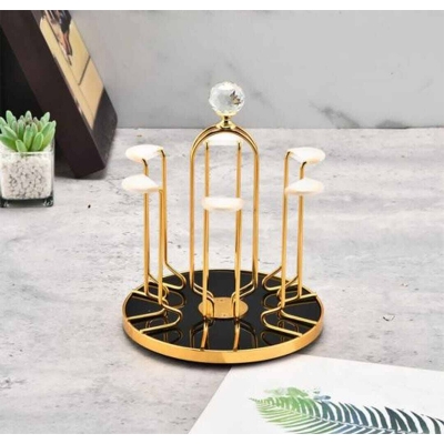 Picture of Glass Stand Rack Holder Stainless Steel , Stainless Steel Dining Table Glass holder(gold )