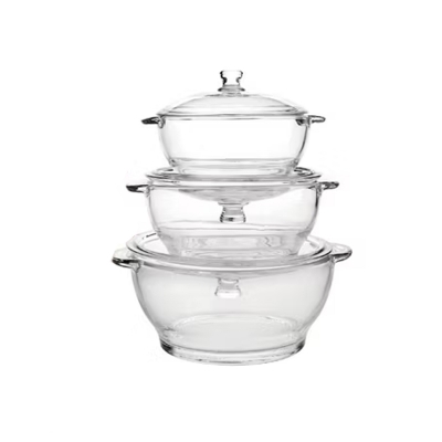 Picture of Glass Serving Dish - Transparent 3 Pcs