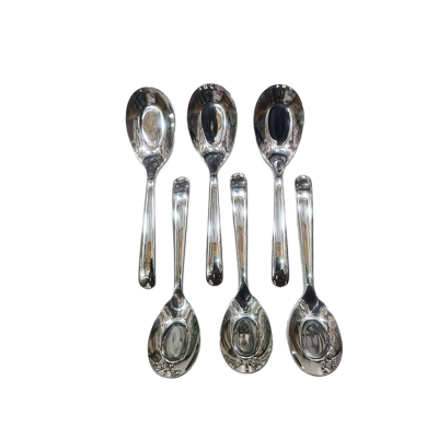 Picture of Steel Soup Spoon Set of 6 Pieces-Silver