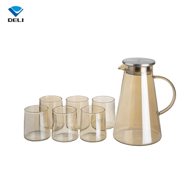 Picture of 1.8L and 320 ML Water Glass Jug with Lid-7pic set