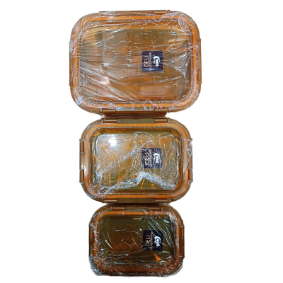 Picture of Ovenproof & Microwave safe Glass Container with lock lid Set