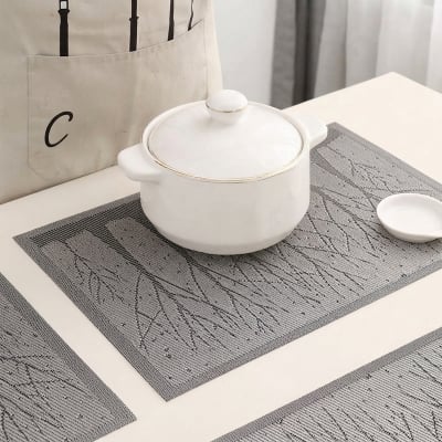Picture of PVC Washable Set of 6 pic mats for Dining Table - 45x30 cm