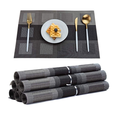 Picture of 6 Pcs Placemats ,for Dining Table, Washable PVC Table Mats