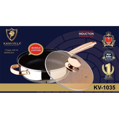 Picture of Kaisa Villa Wok Pan Sauce Pan Saute with Marble Coating Fry Pan 24 cm