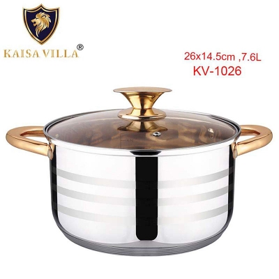 Picture of KAISA VILLA (KV-1026) Kitchen Cookware Multifunctional Pot Cooking Stainless Steel Pots Cooking Kitchen 26cm