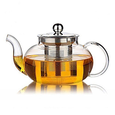 Picture of Heat Resistant Glass Teaset Flower Tea Pot Puer Kettle Coffee Teapot-800