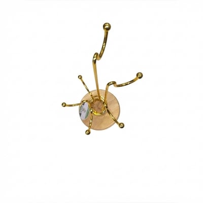 Picture of 6 Cup Mug Tree Marble Gold-plated Cup Holder Glass Cup Hanger Kitchen Storage Rack