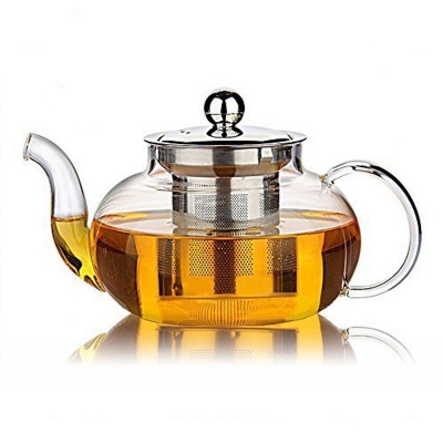 Picture of Heat Resistant Glass Teaset Flower Tea Pot Puer Kettle Coffee Teapot 800ml