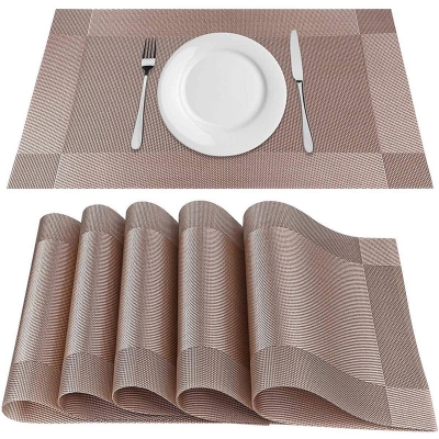 Picture of 6 Dinning Table Mat With 1 Runner (6+1=7 Pcs) Table Mats Set - PVC