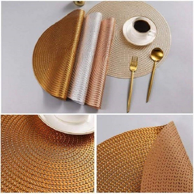 Picture of 6 PCS MANGATA PLACEMATS AND COASTER SETS, ROUND PVC