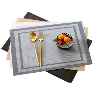 Picture of 6 Dinning Table Mat With 1 Runner (6+1=7 Pcs) Table Mats Set - PVC