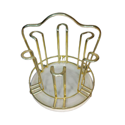 Picture of Glass Stand Round - golden color