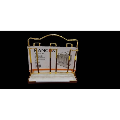 Picture of Glass Stand Stainless Steel, Stainless Steel Dining Table Glass, Mug, Cup Rack Stand Holder golden